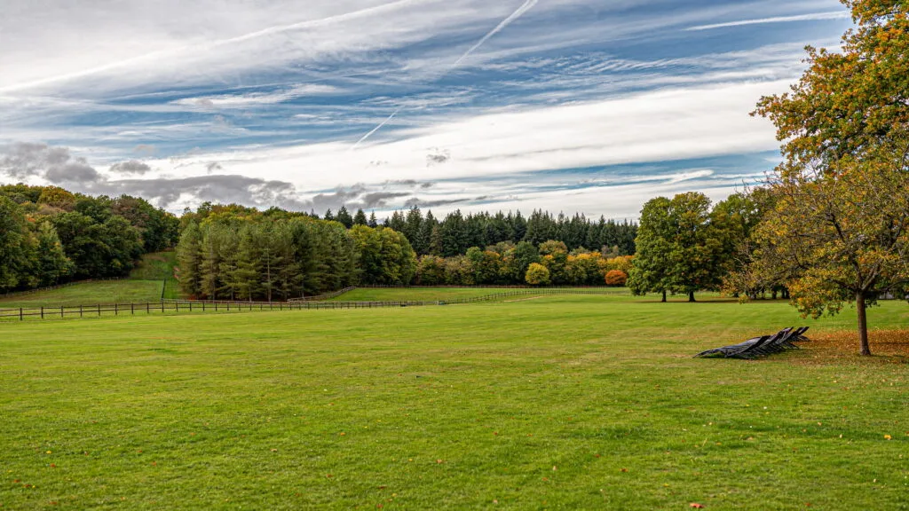 Vue magnifique sur le parc durant un mariage au Domaine de la Butte Ronde